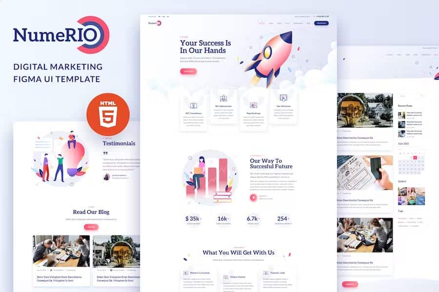 Numerio - Digital Marketing Landing Page HTML Template