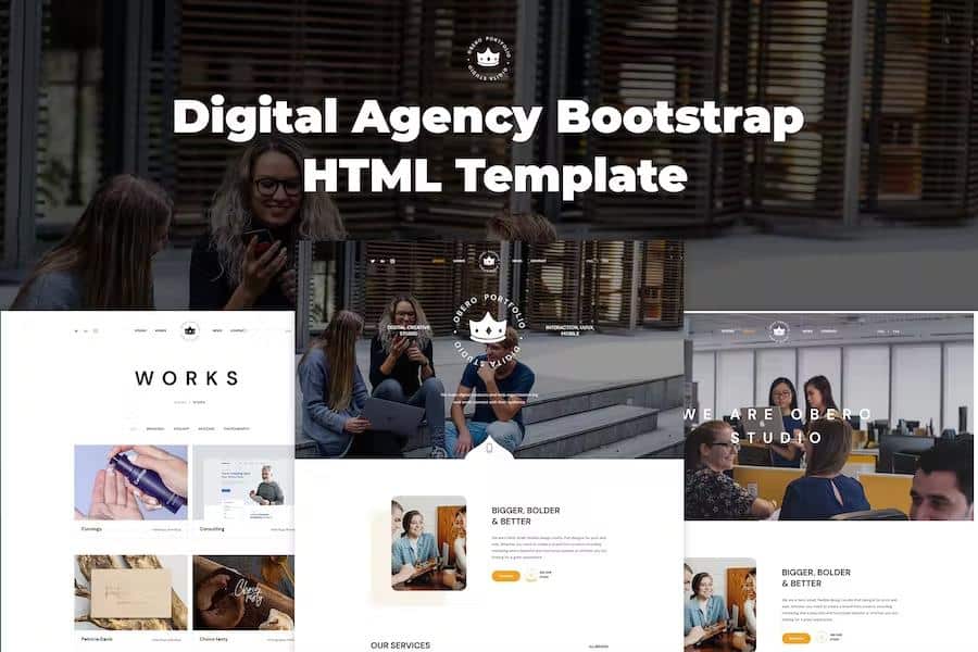 Obero - Digital Agency Bootstrap HTML Template