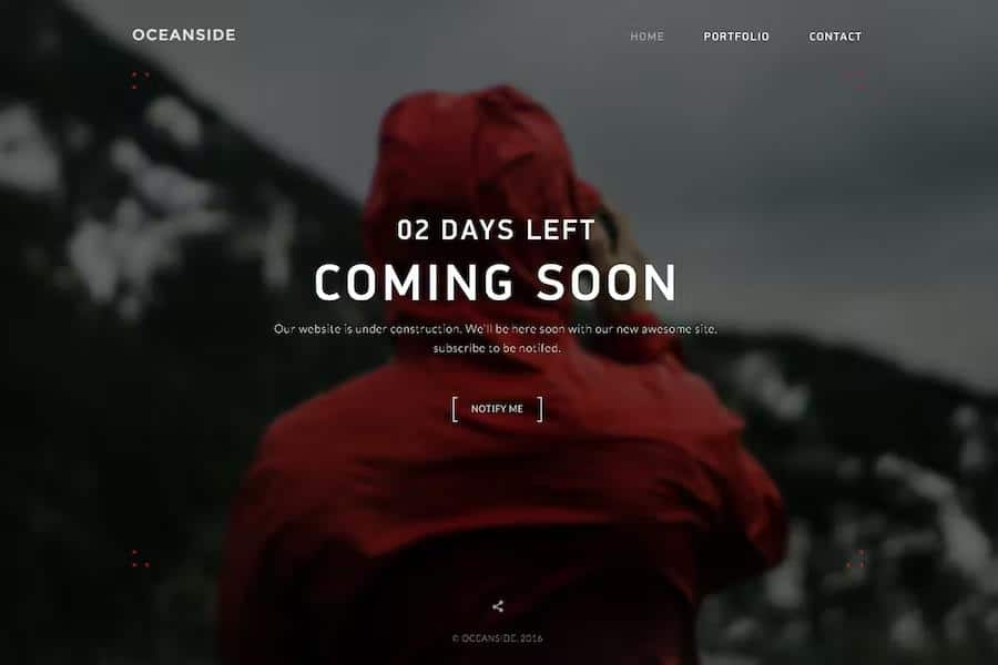 OceanSide - Responsive Coming Soon Template