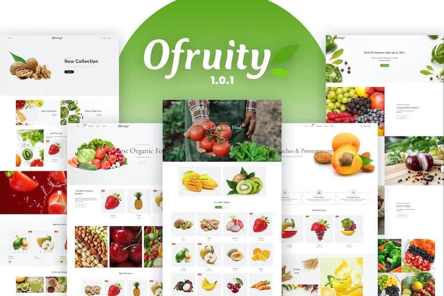 Ofruity - Organic Food Fruit Vegetables eCommerce Shopify Theme