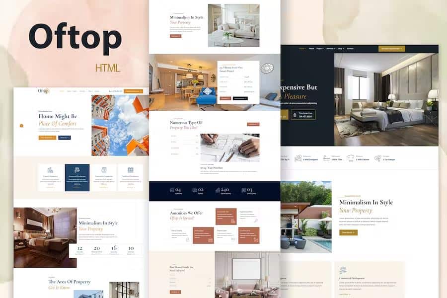 Product preview supplied for Oftop - Single Property HTML Template