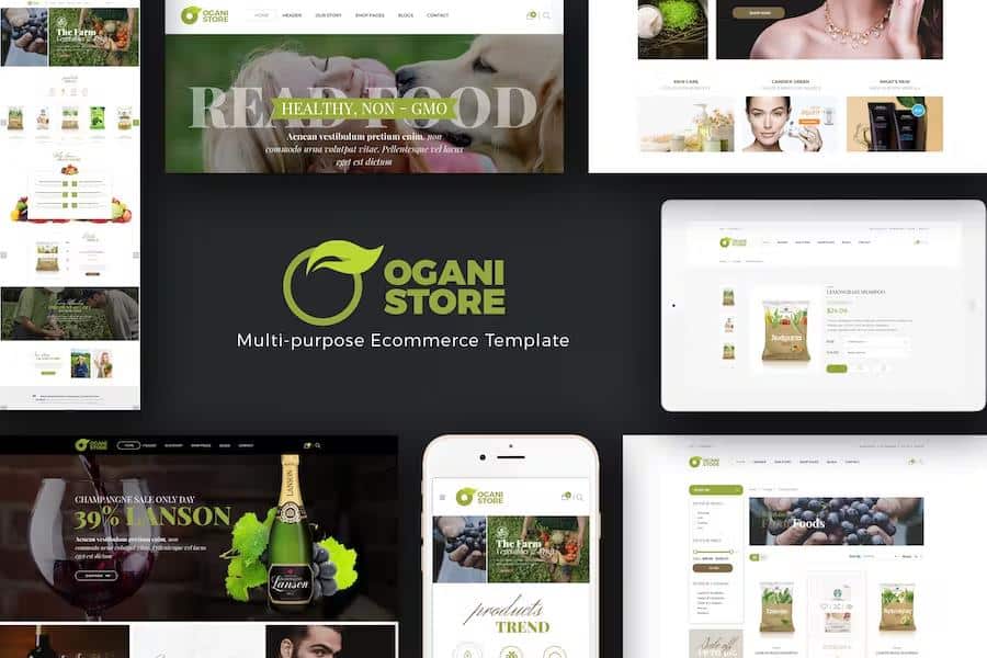 Ogani - Organic, Food, Pet, Alcohol, Cosmetics Opencart 2.3 & 3.x Theme
