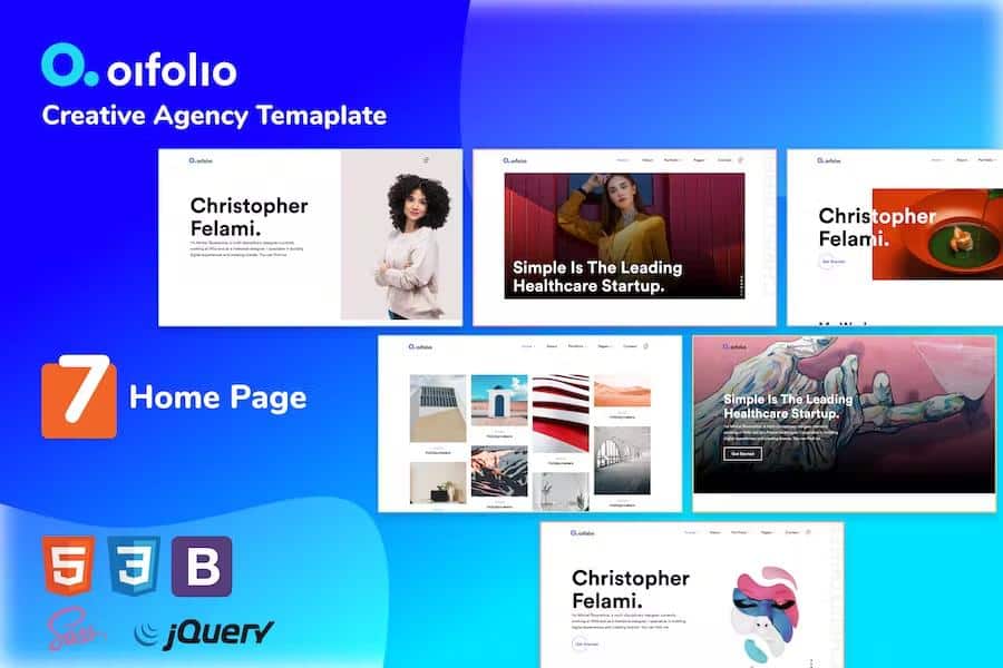 Oifolio- Creative Agency Bootstrap Template