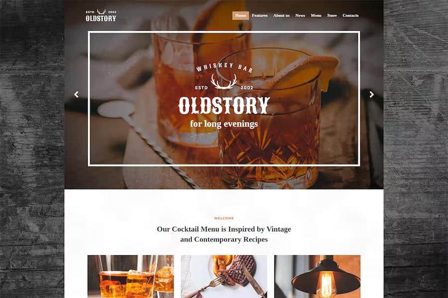 OldStory - Whisky Bar - Pub - Restaurant Site Template