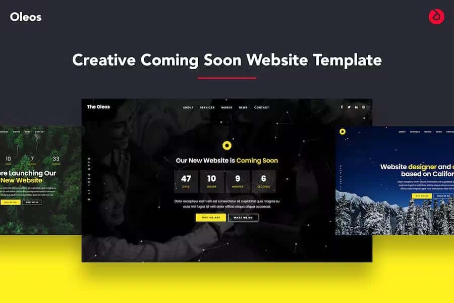 Oleos - Creative Coming Soon Bootstrap 5 Template