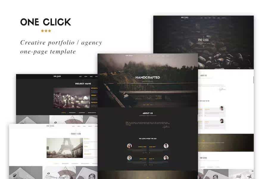 One Click - Parallax One Page HTML Template