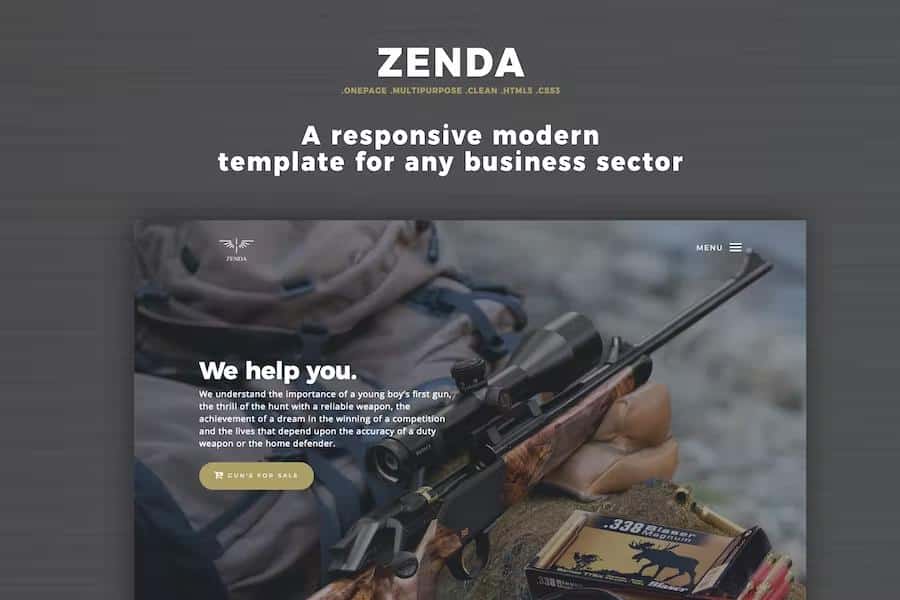 Zenda - Onepage HTML Template
