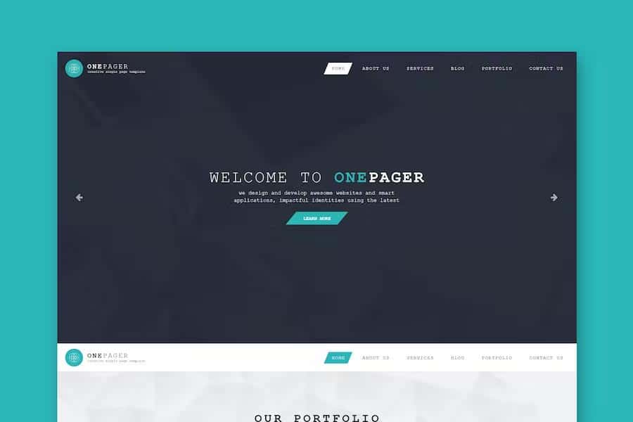 Onepager - Responsive One Page HTML Template