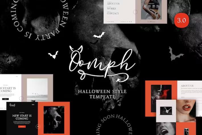 Preview image for Oomph - Halloween Style One Page Template