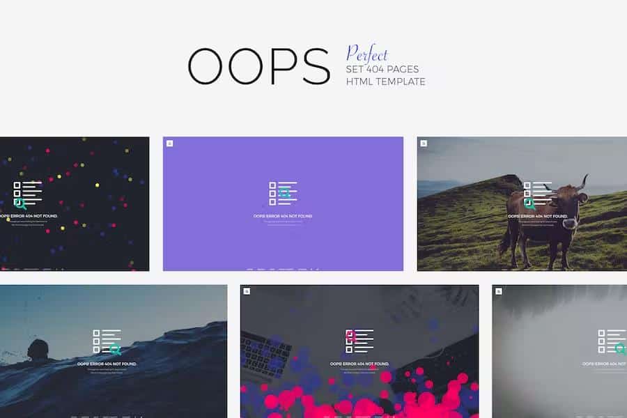 OOPS - Perfect 404 Pages Pack product preview