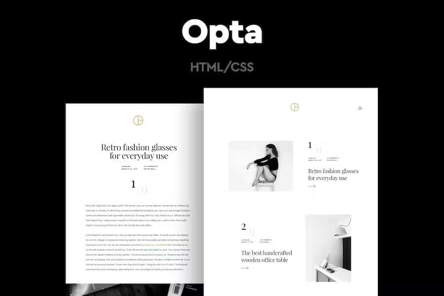 Opta - Minimal Portfolio and Photography HTML Template