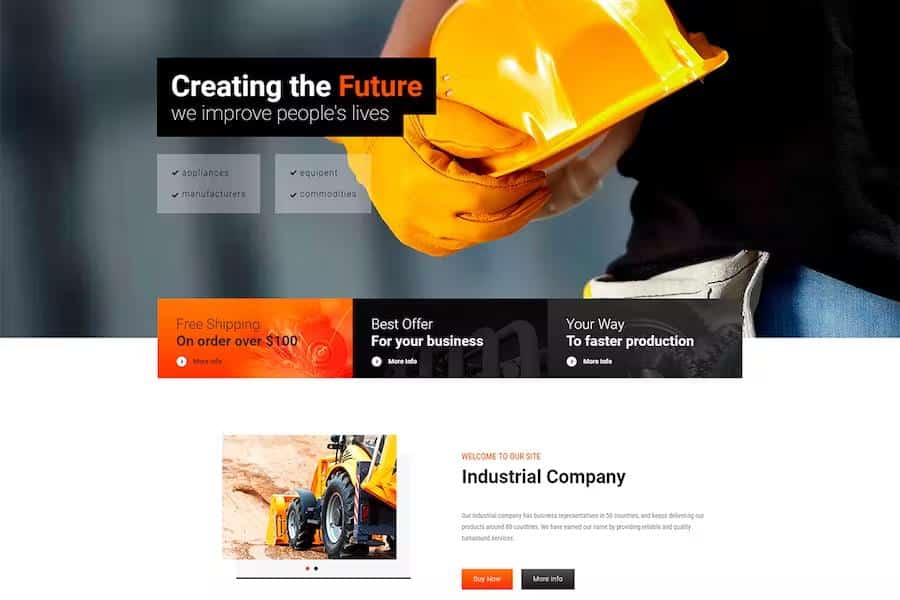 Optima - Industrial Site Template