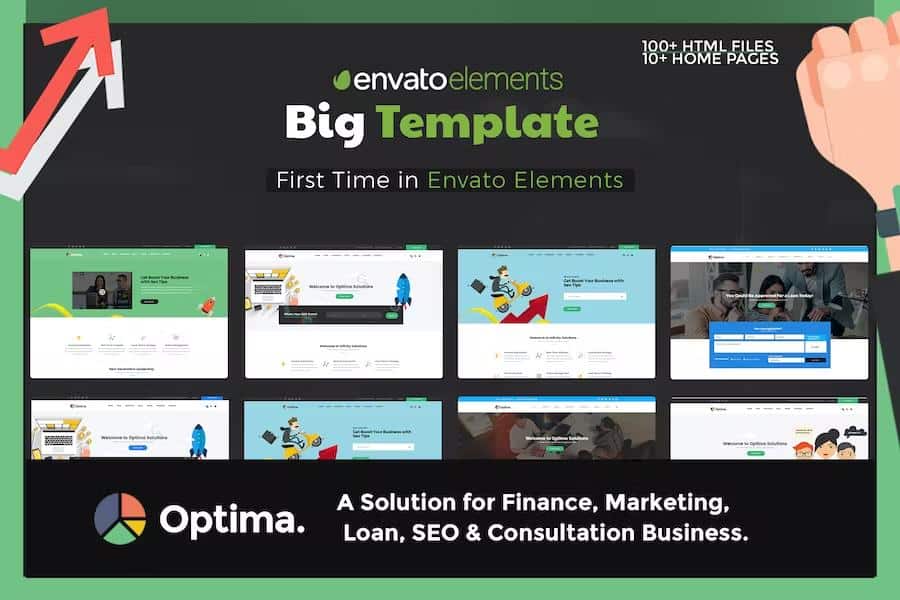 Optima - SEO, Marketing, Bitcoin, Agency Multiple HTML5 Template