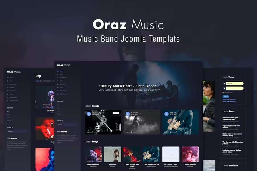 Oraz - Music Band Joomla 4 Template