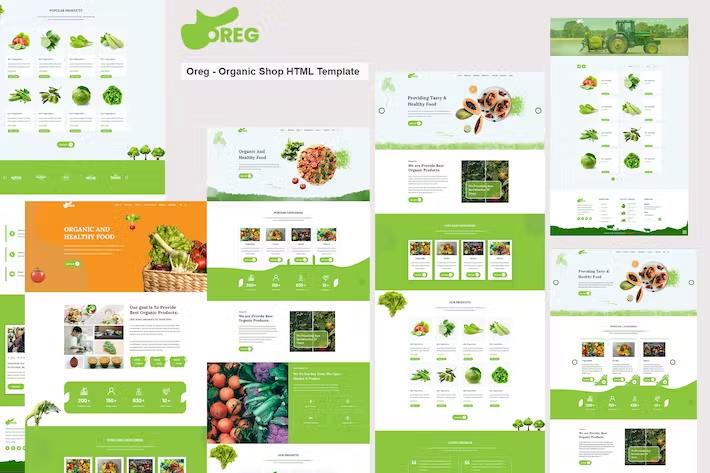 Product preview supplied for Oreg - Organic Shop HTML Template