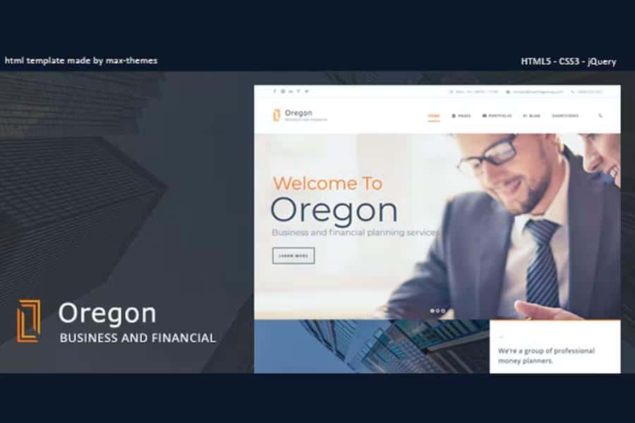 Oregon - Finance HTML Template