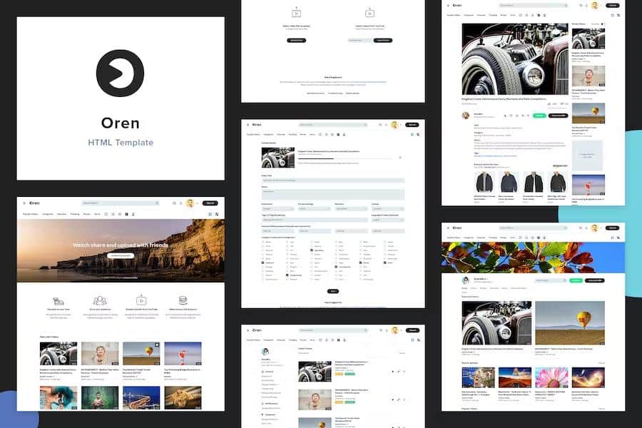 Oren - A Video Sharing HTML Template