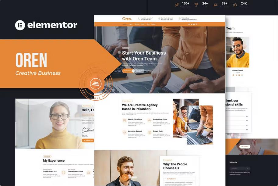 Preview image for Oren - Creative Business Elementor Template Kit