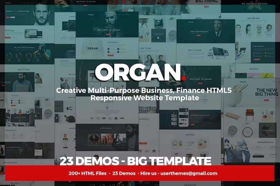 Organ - Creative Multi-Purpose Business, Finance HTML5 Responsive Website Template