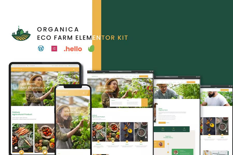 Preview image for Organica - Eco Farm Elementor Template Kit