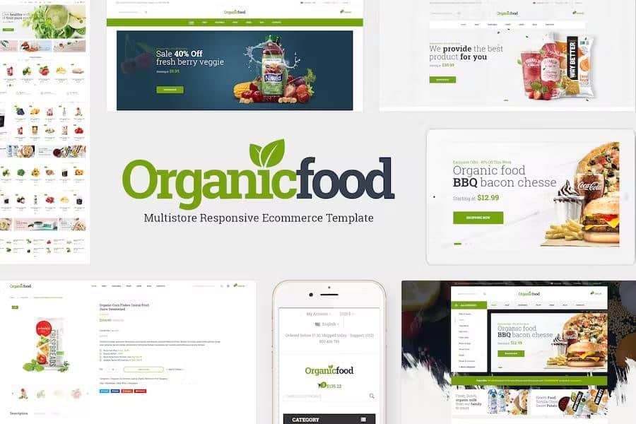 OrganicFood - Food, Alcohol, Cosmetics OpenCart Theme (Included Color Swatches)