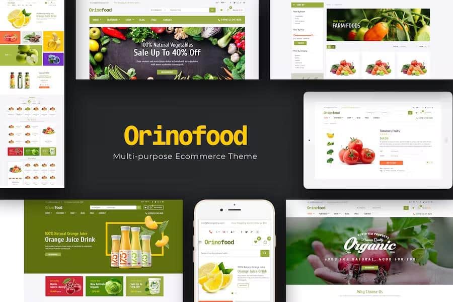 Orinofood - Organic Opencart Theme (Included Color Swatches)