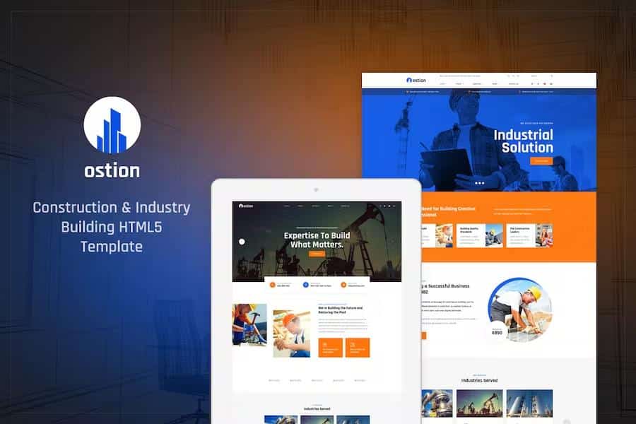 Ostion - Construction & Industry Building Company HTML5 Template