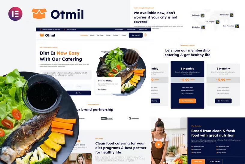 Preview image for Otmil - Diet & Clean Food Catering Services Elementor Template Kit