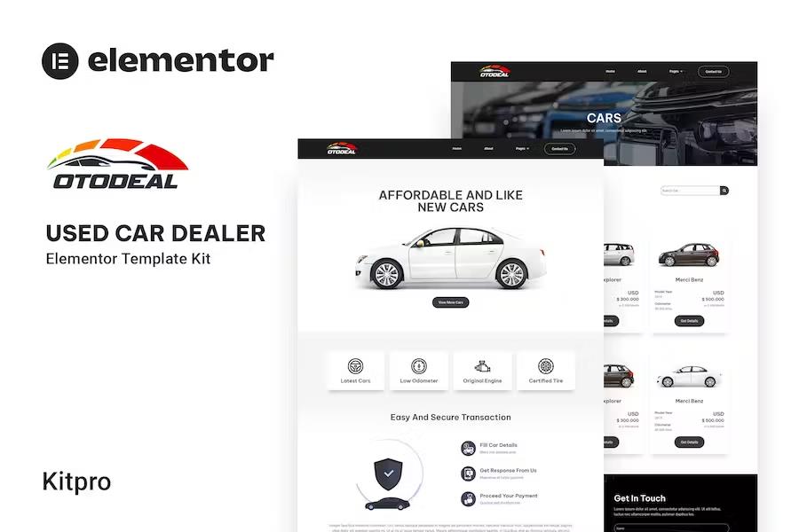 Otodeal - Used Car Dealer Elementor Template Kit listing image