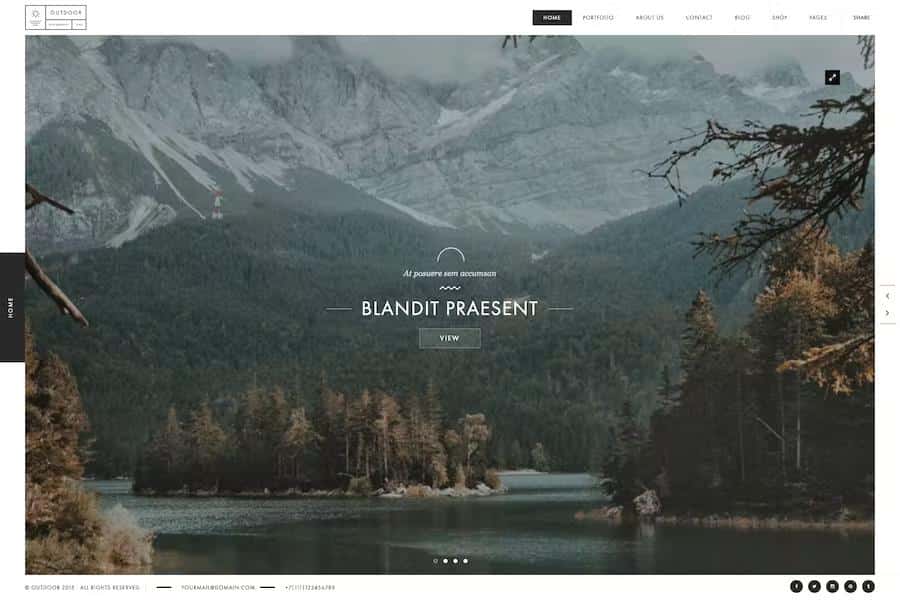 Outdoor - Creative Photography Portfolio WordPress Theme