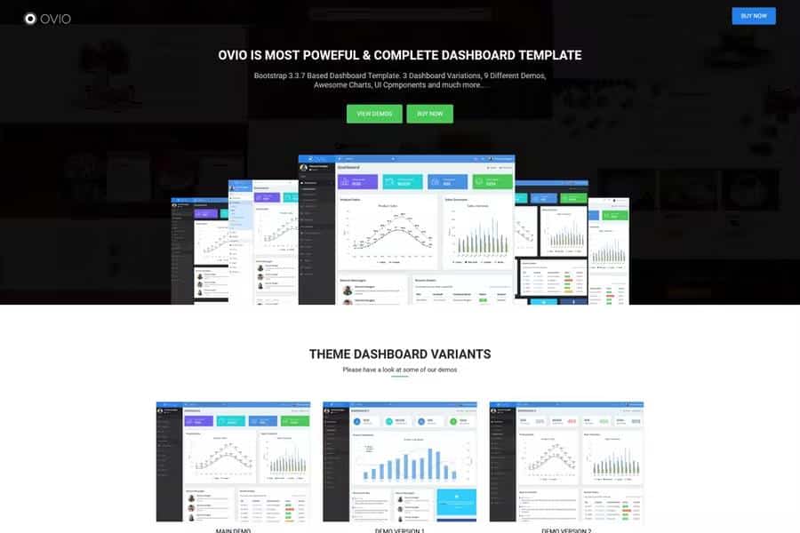 Ovio -  Bootstrap Based Responsive Dashboard - Admin Template