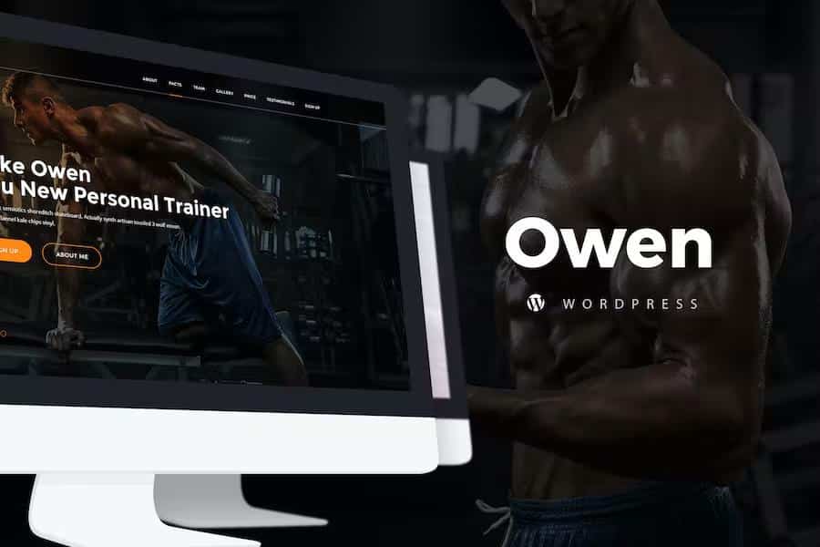 Owen - Personal trainer & SportOne Page Landing WordPress theme