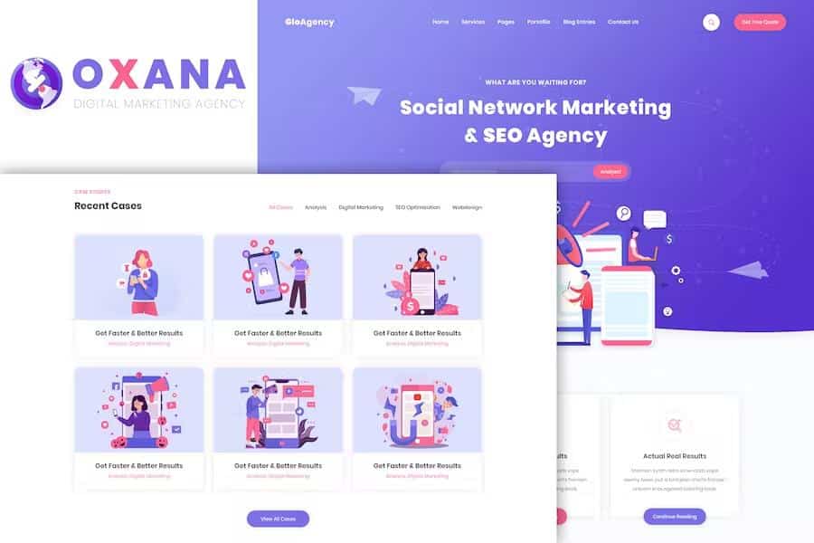 Oxana - SEO & Digital Marketing HTML Template