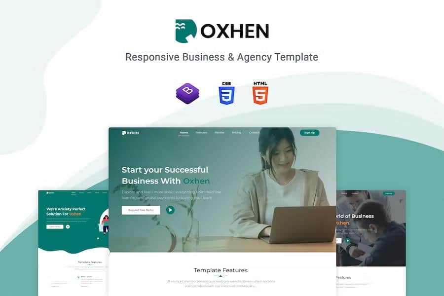 Oxhen - Creative HTML5 Landing Template