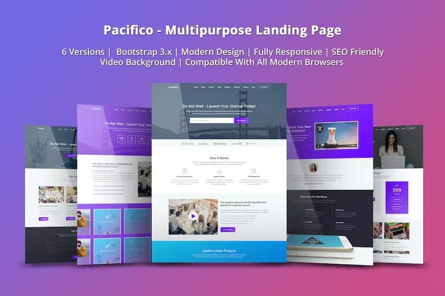 Pacifico - Multipurpose HTML Landing Page Template