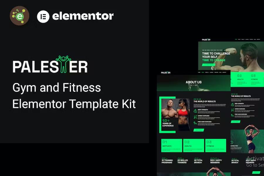 Palester - Gym & Fitness Elementor Template Kit