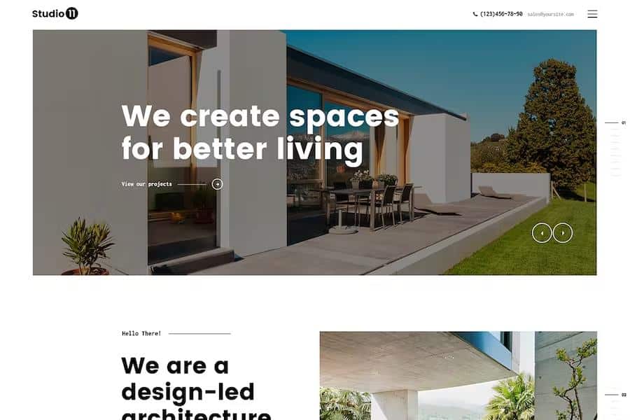 Palladio - Interior Design & Architecture Construction WordPress Theme