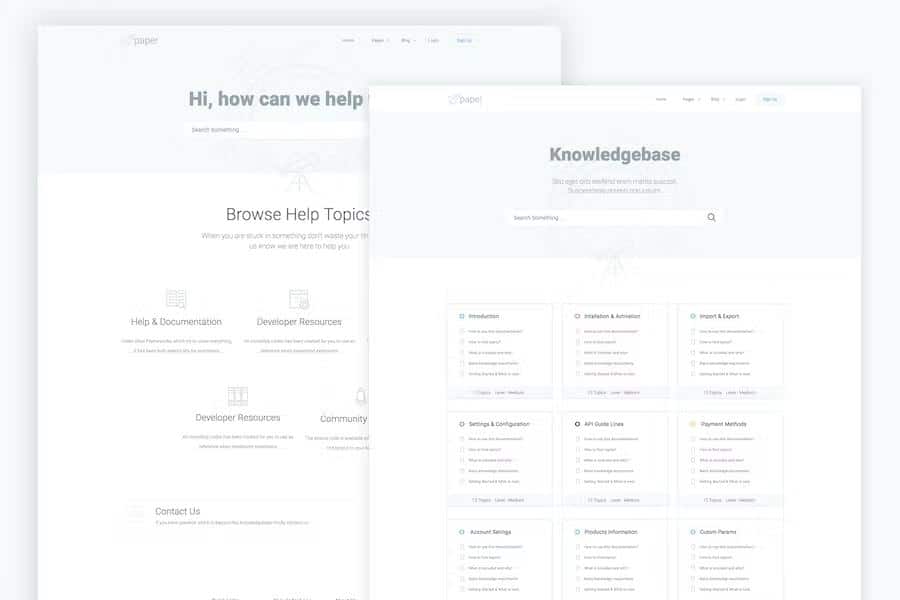 Paper - knowledge base Bootstrap4 HTML Template