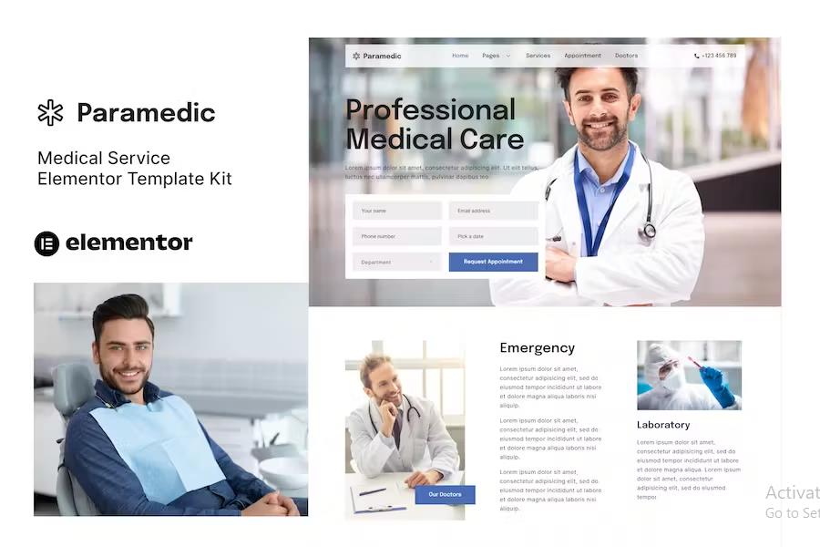 Paramedic - Medical Elementor Template Kit