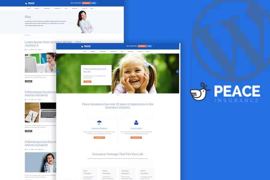 Peace - Insurance Agency WordPress Theme