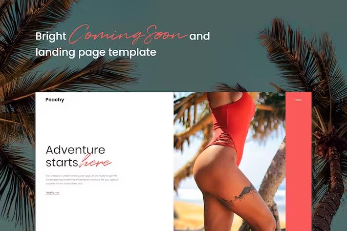 Preview image for Peachy - Coming Soon and Landing Page Template