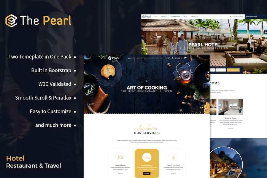 Pearl - Hotel & Restaurant Template