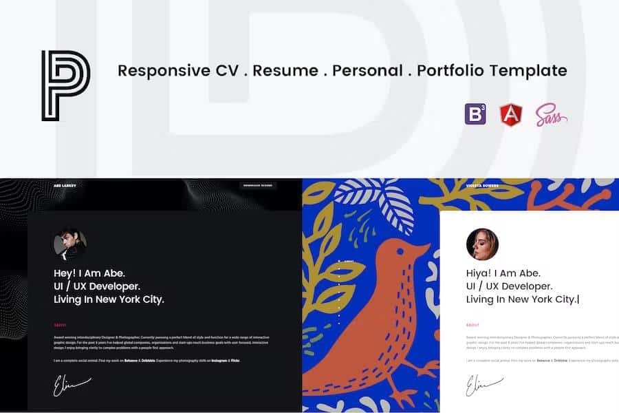 Penelope - Responsive CV   Resume   Personal   Portfolio Template