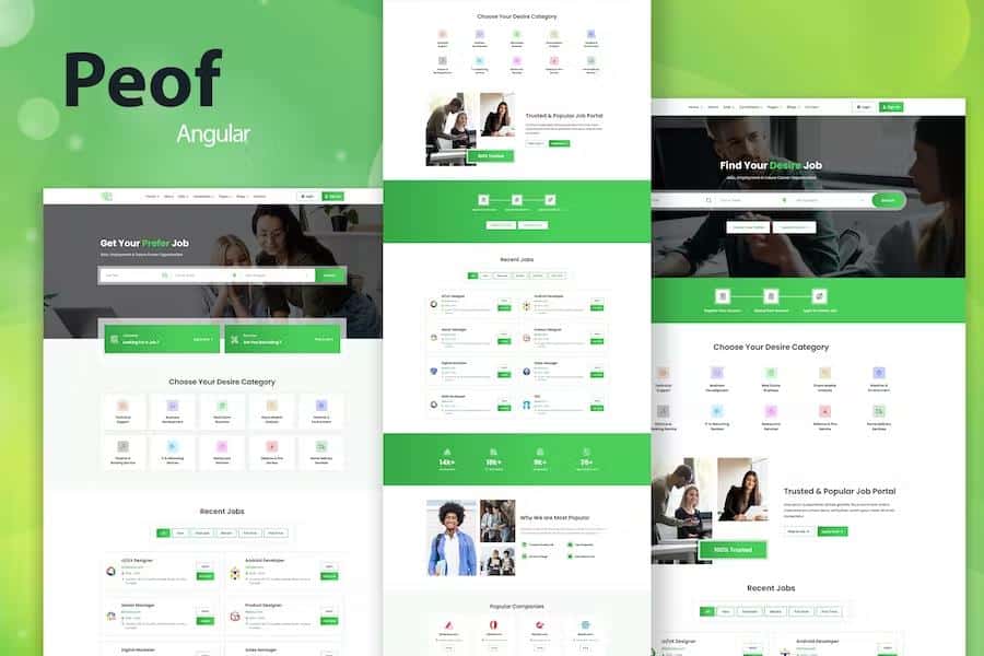 Peof - Job Board & Hiring Angular 14 Template