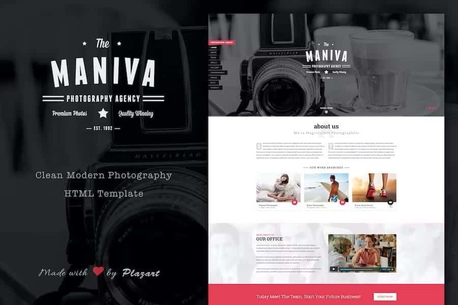 Photography Agency - Maniva HTML Template