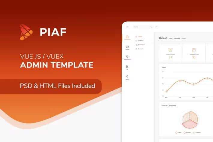 Piaf - Vue Admin Template