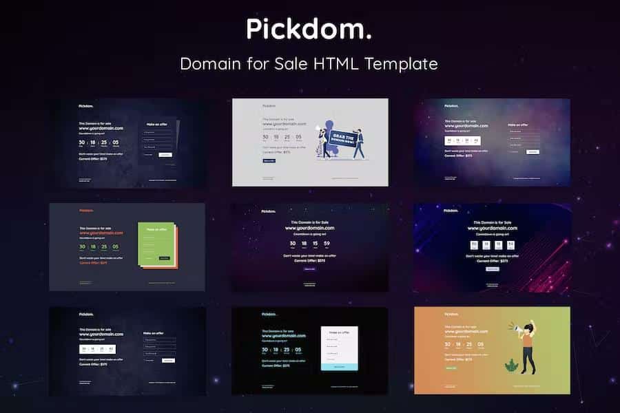 Pickdom - Domain for Sale HTML Template