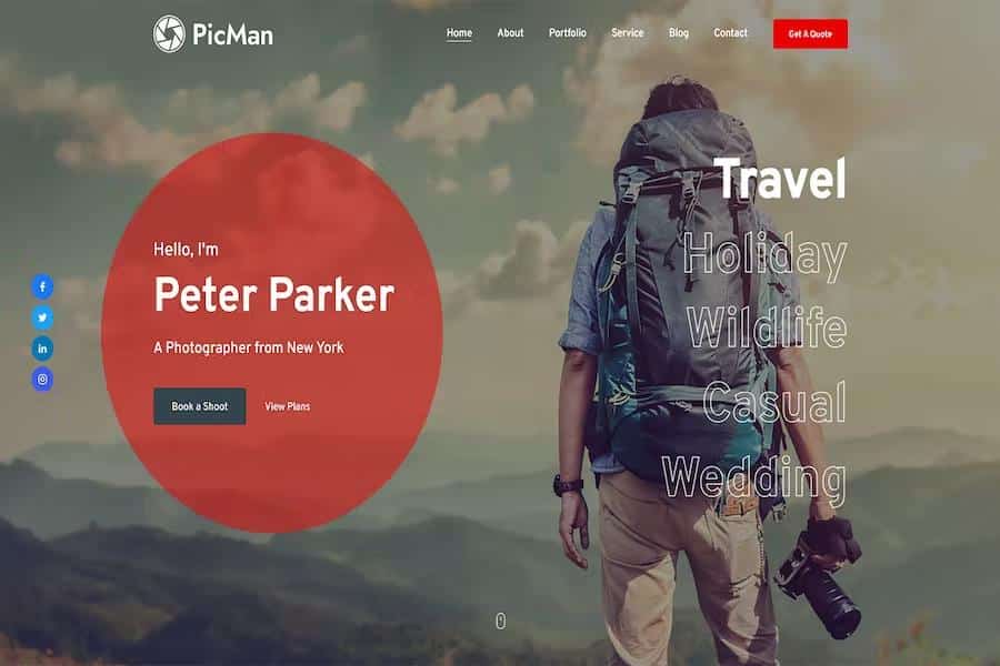 PicMan - Personal Portfolio HTML Template