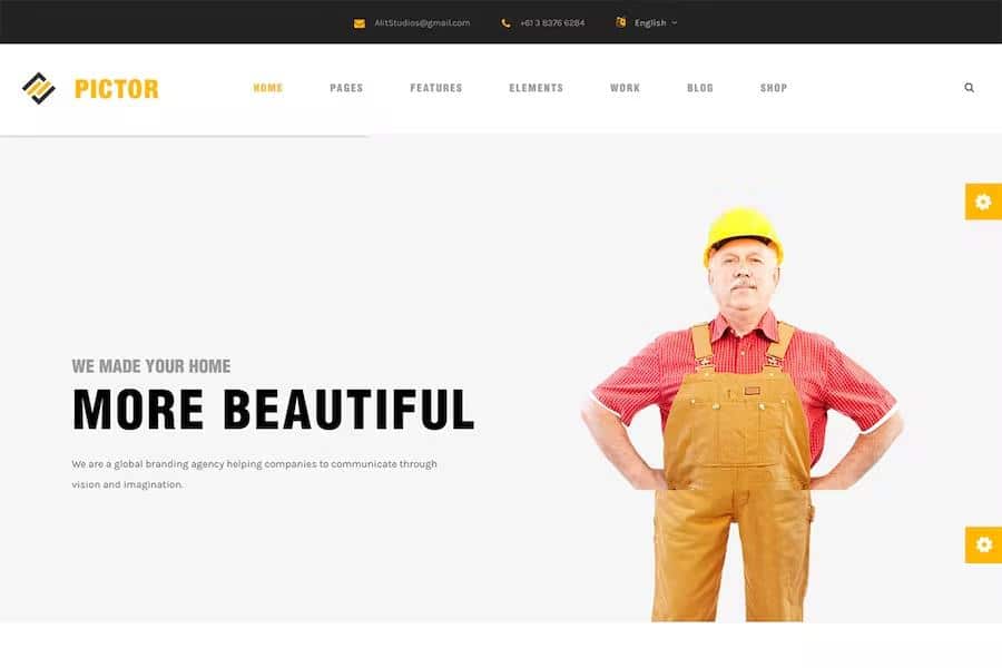 Pictor - Html Construction, Building And Business template