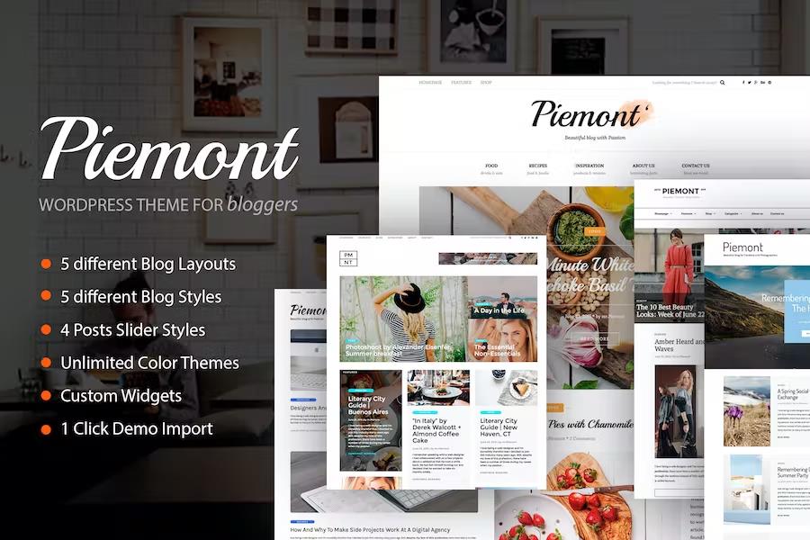 Piemont - Premium Travel & Lifestyle Responsive WordPress Blog Theme